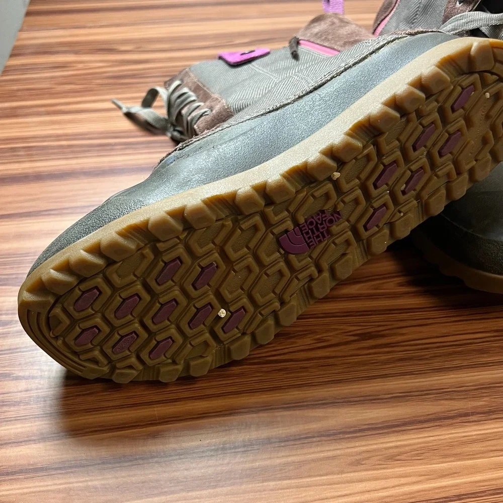 The North Face Heatseeker Boots Womens 9 Brown Purple Insulated Snow Duck Boots